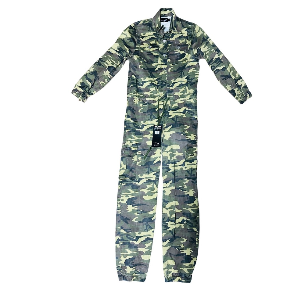 Thrill Camo Cargo Jumpsuit One Piece‎ Utility Pants Women's Size M NWT